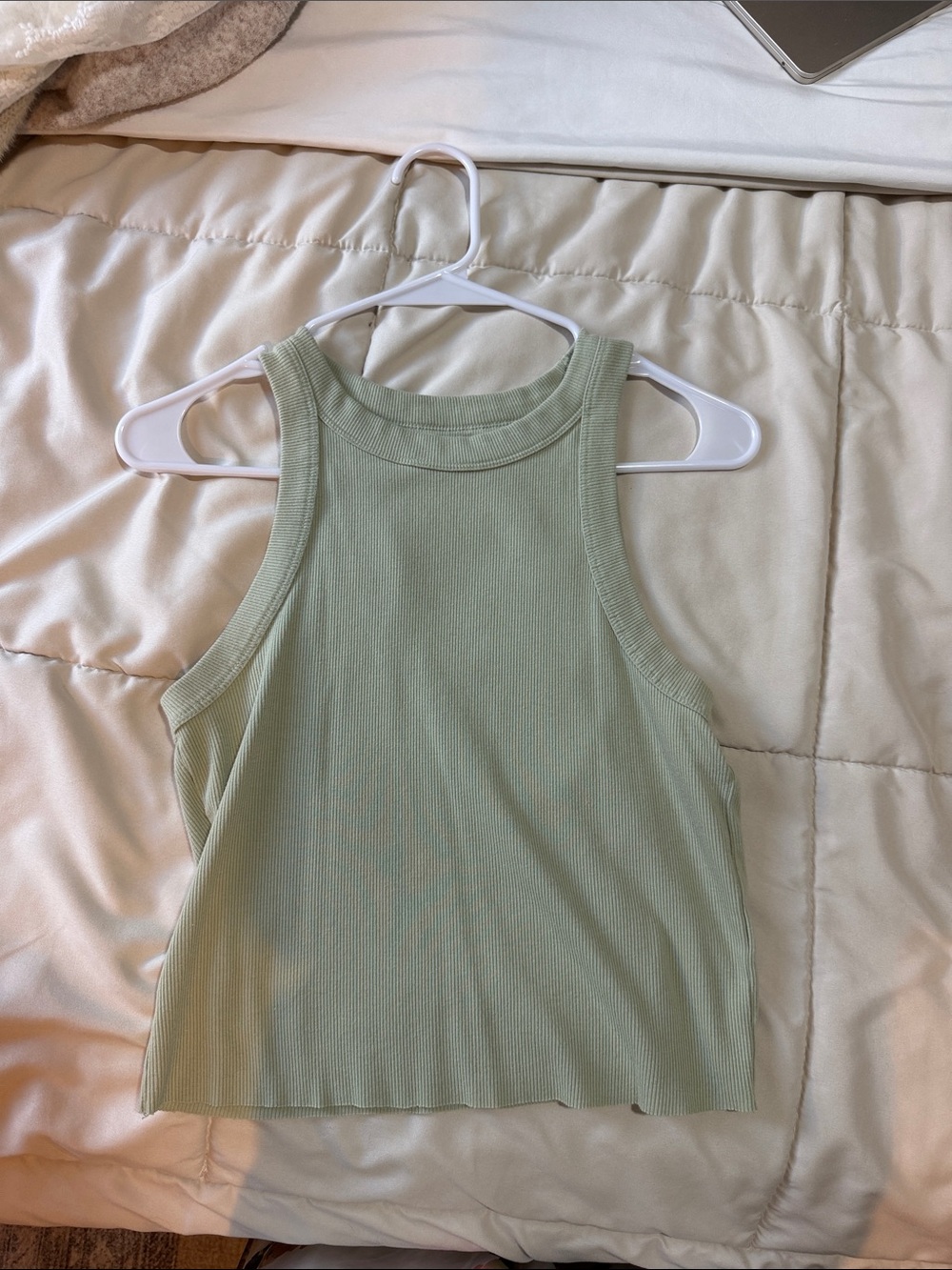 Kohl's Ribbed Tank Top - Sage Green